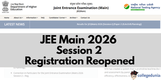 JEE Main 2026 Session 2 Registration Reopened @jeemain.nta.nic.in; Apply by March 13